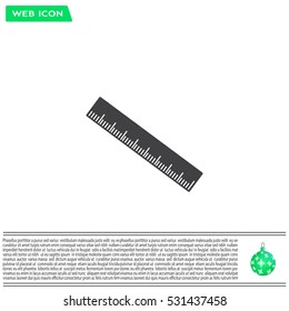 vector icon of ruler
