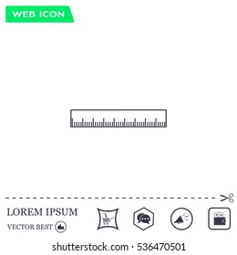 vector icon of ruler