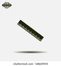 vector icon of ruler