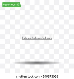 vector icon of ruler