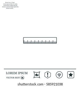 vector icon of ruler
