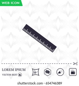 vector icon of ruler
