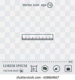 vector icon of ruler