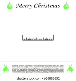 vector icon of ruler