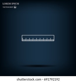 vector icon of ruler