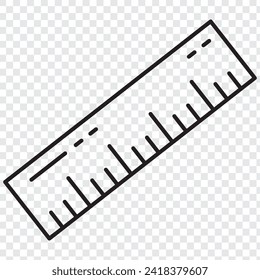 vector icon of ruler. best ruler icon in trendy flat style