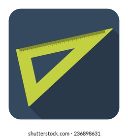 vector icon of ruler in flat design