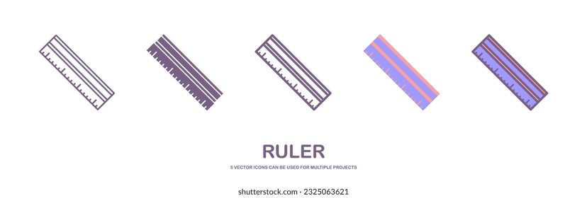 vector icon of ruler. vector illustration