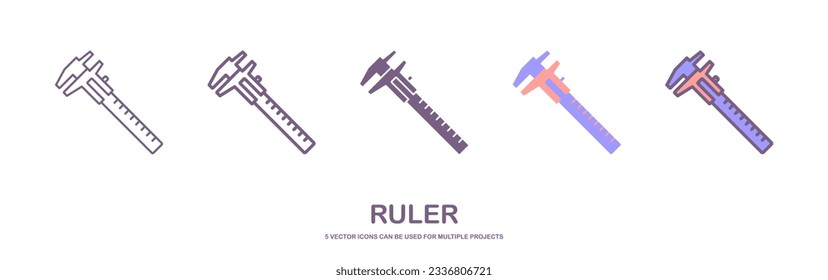 vector icon of ruler. vector illustration