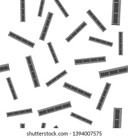 Vector icon ruler. Metric system. School measuring lance. Measuring tape seamless pattern on a white background. Layers grouped for easy editing illustration. For your design.