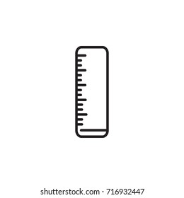 vector icon of ruler on the white background