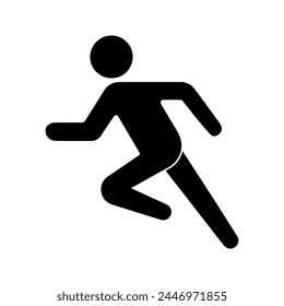 Vektorgrafik-Symbol der laufenden Person
