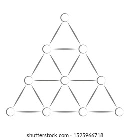 Vector icon with sacred Pythagorean symbol Tetractys