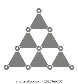Vector icon with sacred Pythagorean symbol Tetractys
