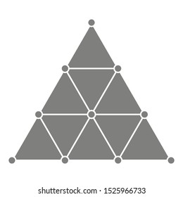 Vector icon with sacred Pythagorean symbol Tetractys