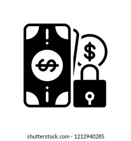 Vector icon for safe money