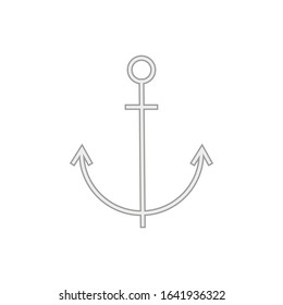 vector icon, sailor anchor on white background