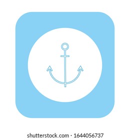 vector icon, sailor anchor on white background