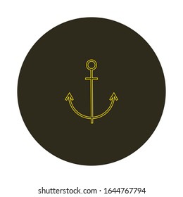vector icon, sailor anchor on white background