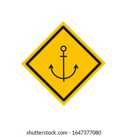 vector icon, sailor anchor on white background
