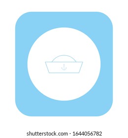 vector icon, sailor hat on white background