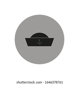 vector icon, sailor hat on white background