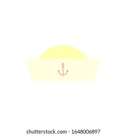 vector icon, sailor hat on white background