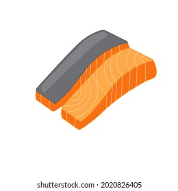 vector icon salmon skin and peeled