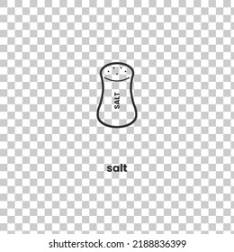 Vector Icon of salt. Vector illustration in dark color and transparent background (png)