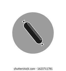 vector icon, with sausage shape