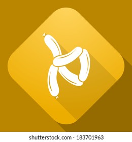 Vector icon of Sausages with a long shadow