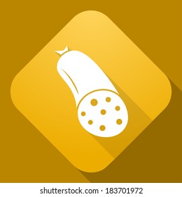 Vector icon of Sausages with a long shadow