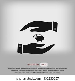 Vector icon saving, piggy bank