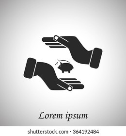 Vector icon saving, piggy bank