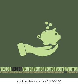 Vector icon saving, piggy bank