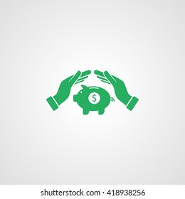 Vector icon saving, piggy bank