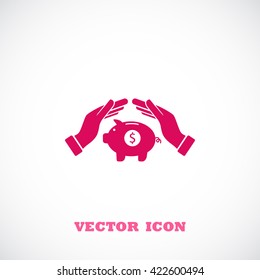 Vector icon saving, piggy bank