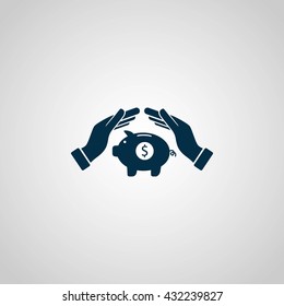 Vector icon saving, piggy bank