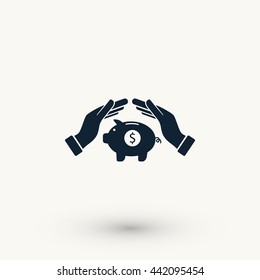 Vector icon saving, piggy bank