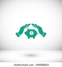 Vector icon saving, piggy bank
