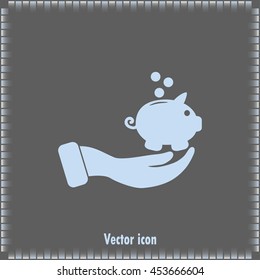 Vector icon saving, piggy bank