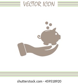 Vector icon saving, piggy bank