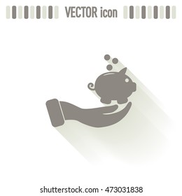 Vector icon saving, piggy bank