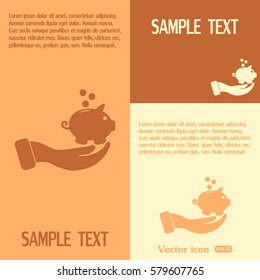 Vector icon saving, piggy bank