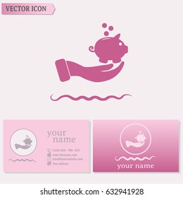 Vector icon saving, piggy bank