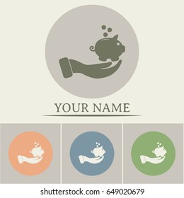 Vector icon saving, piggy bank