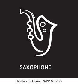 vector icon for saxophone, musical instruments