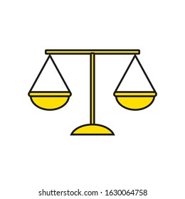 vector icon, scales of justice