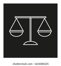 vector icon, scales of justice