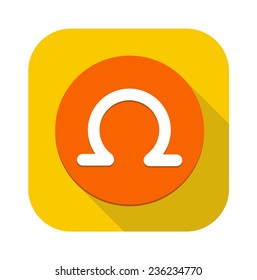 Vector icon of Scales with long shadow effect